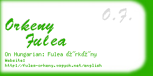 orkeny fulea business card